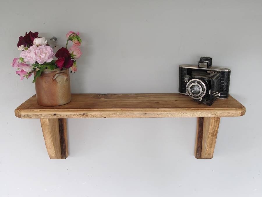 reclaimed antique wooden shelf by seagirl and magpie