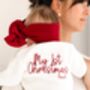 My First Christmas Embroidered Personalised New Baby Knitted Cardigan, thumbnail 4 of 11