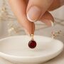 Personalised 9ct Yellow Gold Garnet Pendant Necklace: January Birthstone Gift – 5mm, thumbnail 7 of 12