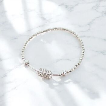 Silver Plated Milestone Birthday Noodle Bracelet In Various Ages, 3 of 12