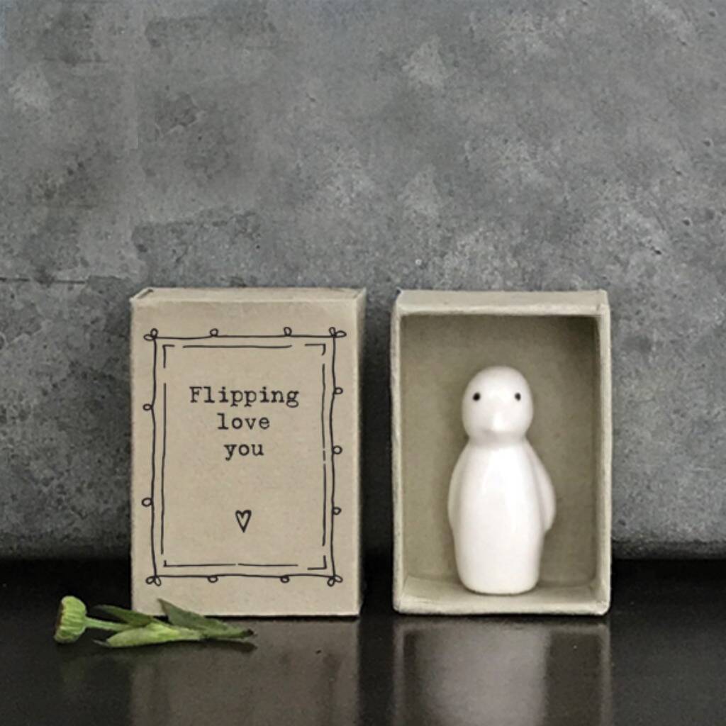 Flipping Love You Penguin Matchbox Gift, 1 of 4