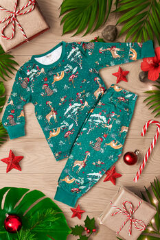 Kids Jungle Christmas Pyjamas, 2 of 7