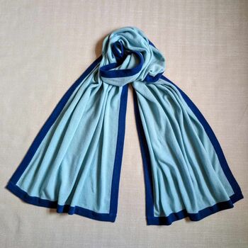 Personalised Aqua Blue 100% Cashmere Wrap Gift Boxed, 2 of 8
