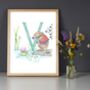 V Is For Vole Alphabet Art Print, thumbnail 1 of 12