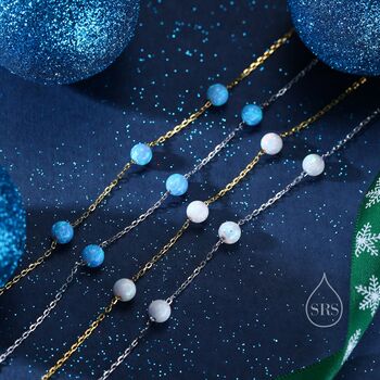 Floating Opal Bracelet In Sterling Silver, 5 of 11