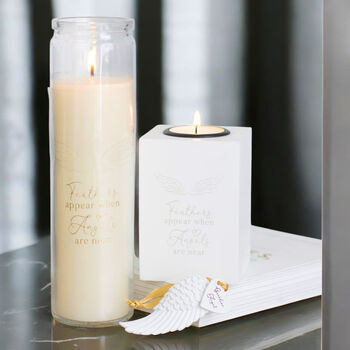 Angel Wings Remembrance Gift Tealight Holder, 2 of 5