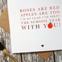 Roses Are Red Thank You Teacher Card, thumbnail 2 of 3