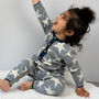 Stars Knitted Romper In Grey, thumbnail 1 of 8