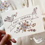 Just Married Vintage Style Wedding Card, thumbnail 1 of 4