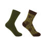 Classic Green And Fleur De Lis Green Women's Socks Bundle, thumbnail 1 of 4