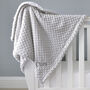 Personalised Grey Bobble Sherpa Baby Blanket, thumbnail 5 of 8