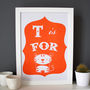 T Is For Tiger Alphabet Print, thumbnail 1 of 3