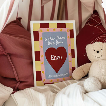 Personalised New Baby Heart Print, 7 of 11