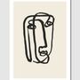 Limited Edition Abstract Face Print, thumbnail 1 of 2