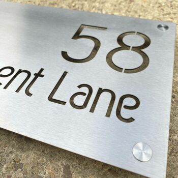 Stainless Steel House Name Sign, 4 of 12