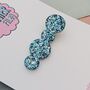 Blue Bubble Glitter Hair Clip / Festival Fashion Clip / Summer Holiday Hair Slide / Whimsical Ocean Theme Hair Accessory, thumbnail 3 of 4