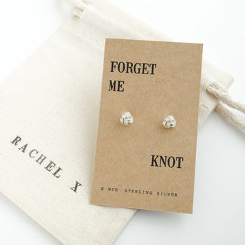 Silver Knot Earrings. Forget Me Knot, 4 of 7