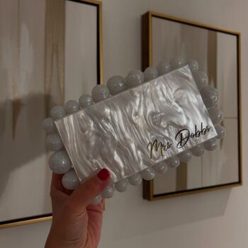 Pearl Personalised Bubble Ball Bridal Hen Party Clutch Bag, 5 of 5
