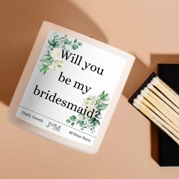 Will You Be My Bridesmaid Candle Gift Set For Bridesmaid, 2 of 6
