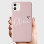 Personalised Dusty Pink Name Phone Case, thumbnail 1 of 6