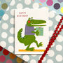 Happy Birthday Crocodile Mini Card, thumbnail 3 of 5