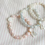 Girls Freshwater And Flower Pearl Initial Bracelet, thumbnail 2 of 4