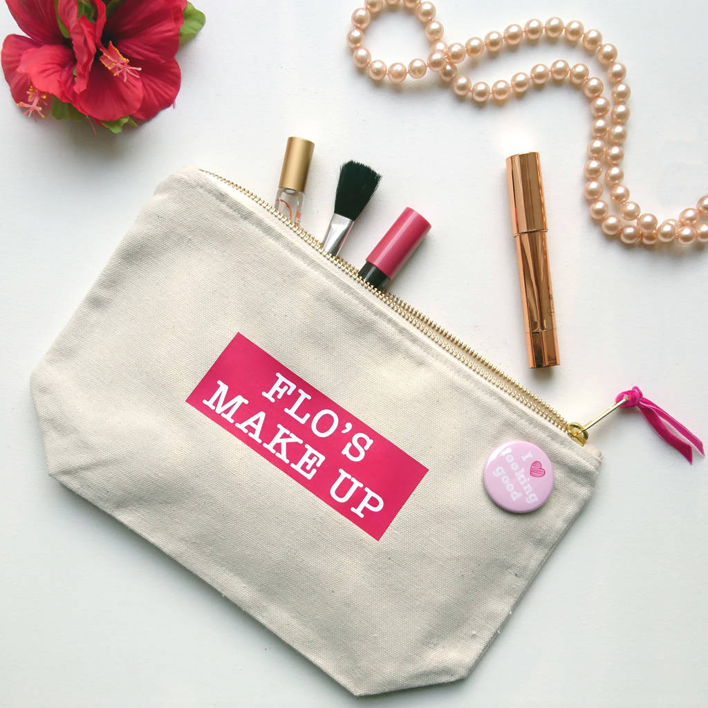 Personalised Canvas Make Up Bag By Sweet Home 