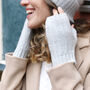 Soft Knit Hand Warmers In Grey, thumbnail 1 of 3