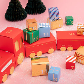 Polar Express Train Christmas Diy Advent Calendar Boxes, 6 of 10