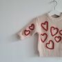 Hand Embroidered 'Hearts' Baby And Toddler Jumper, thumbnail 3 of 3