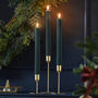Gold Metal Dinner Candle Stick Holders, thumbnail 1 of 2
