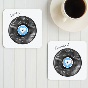 Vinyl Record Coaster For Daddy, Dad Or Grandad, 2 of 2