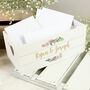 Personalised Floral Couples Wooden Crate Organiser, thumbnail 2 of 4