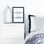 'Home Sweet Home' Monochrome Typographic Print, thumbnail 5 of 6