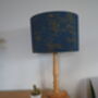 Teal Lampshade With Mustard Abstract Pattern, thumbnail 1 of 6