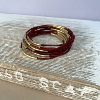 Personalised Leather And Metal Bangles, 6 of 12