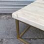 Reclaimed Cube Coffee Table Tv Stand Gold 636, thumbnail 2 of 6