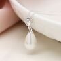 Sterling Silver Pearl Drop Necklace, thumbnail 2 of 12