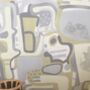 Cubist Jigsaw Wallpaper Soft Olive / Grey, thumbnail 5 of 6