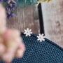 Sterling Silver Granddaughter Little Flower Earrings, thumbnail 7 of 7