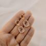 Allana | Delicate Huggie Hoop Charm Earrings, thumbnail 3 of 5