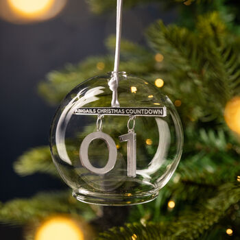 Personalised Christmas Advent Dome Bauble, 4 of 5