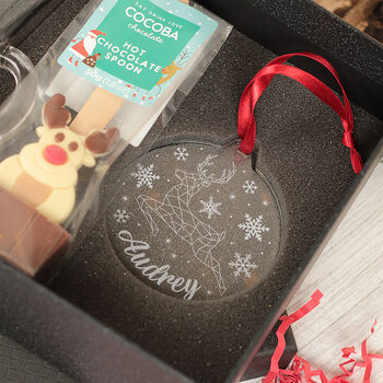 Reindeer Christmas Hot Chocolate Mug And Christmas Decoration Gift Box, 7 of 7