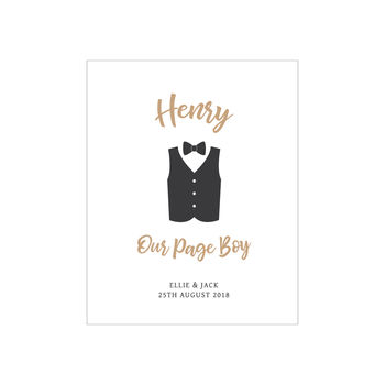 Our Page Boy Personalised Gift Print, 2 of 5