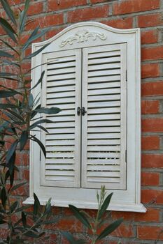 Distressed French Style Shutter Mirror, 2 of 6