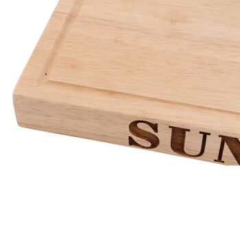 Personalised Sunday Roast Meat Carving Board, 3 of 3