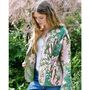 Pink/Grey Stargazer Lily Reversible Quilted Jacket, thumbnail 1 of 5