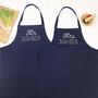 Mr And Mrs Personalised Apron Set Retro Style, thumbnail 8 of 10