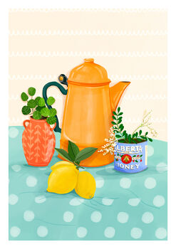 Tea And Honey | Illustrated Print, 3 of 3