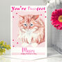 ‘You're Purrfect' Cat Mother's Day Card, thumbnail 1 of 4